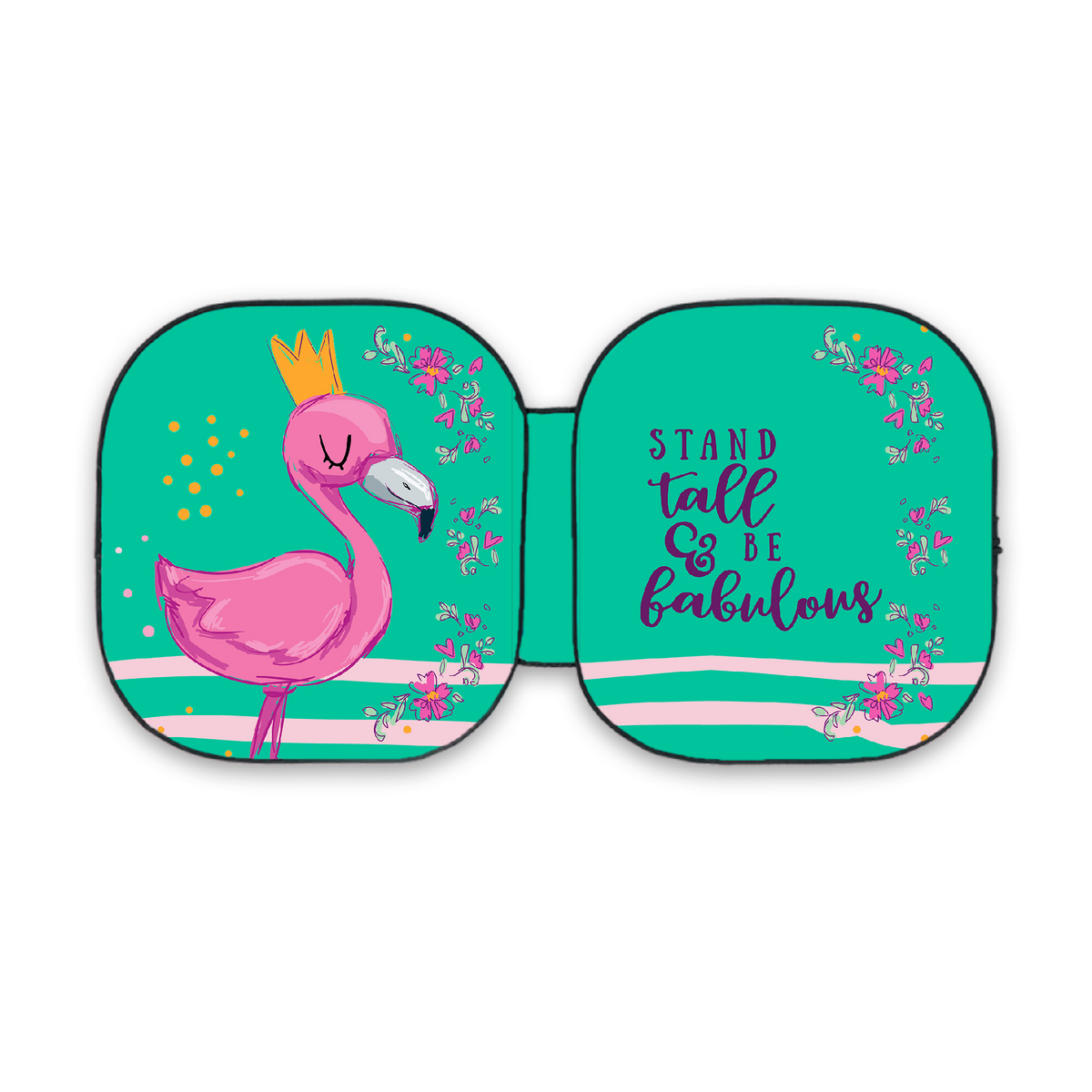 Green Flamingo Car Sun Shade PIX Gift Store
