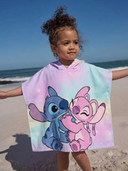 Kids Poncho - Stitch Pink | Polyester