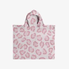 Kids Poncho - Pink Leopard Beach | Polyester