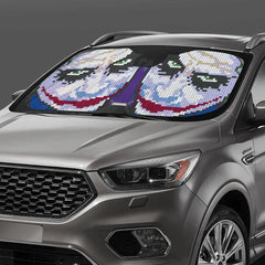Pixel Joker Car Sun Shade