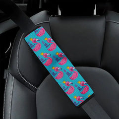 Queen Flamingo Seat Belt Cover, Set of 2 Covers