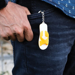 Yellow Egyptian Slipper Keychain