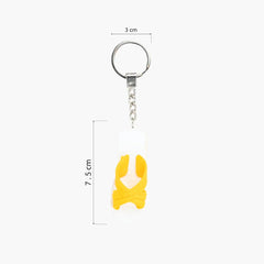 Yellow Egyptian Slipper Keychain