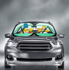 مظلة سيارة زهور