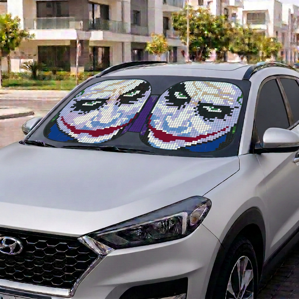 مظلة سيارة زهور