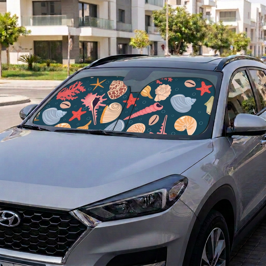 Sea Shell Car Sun Shade