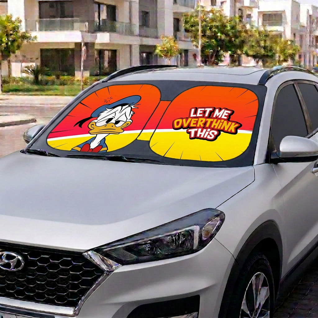 Let Me Over Think This Car Sun Shade