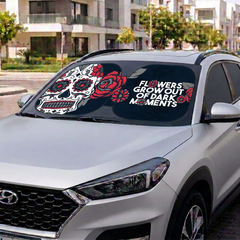Floral Skull Sun Shade