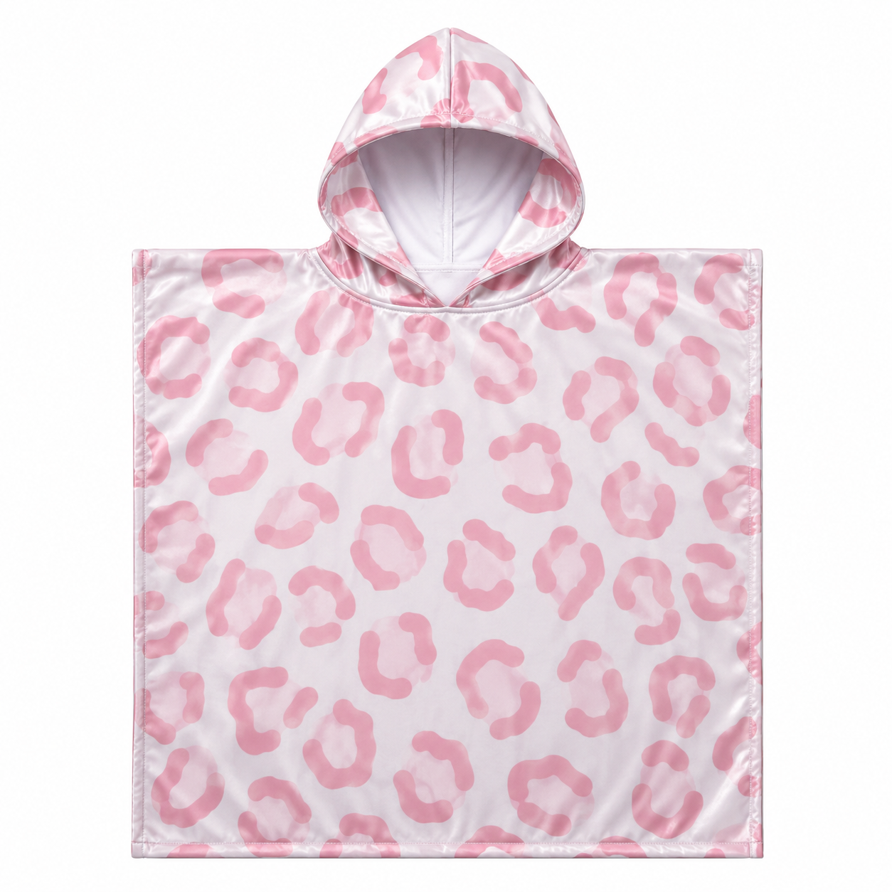Kids Poncho - Pink Leopard Beach | Polyester