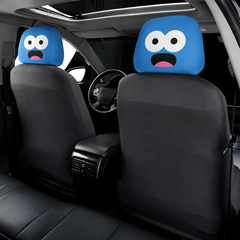 Blue Surprised Emoji Seat Head Cover