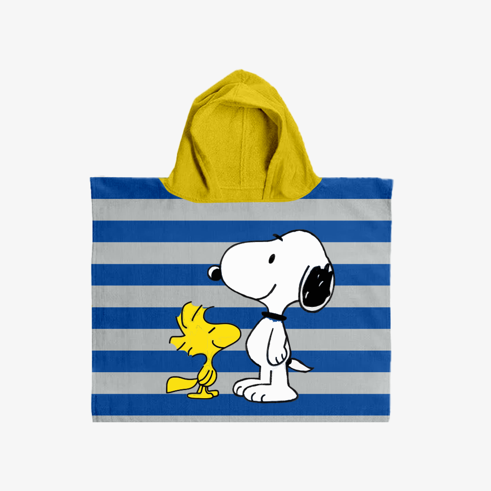 Kids Poncho - Snoopy & Woodstock | Microfiber