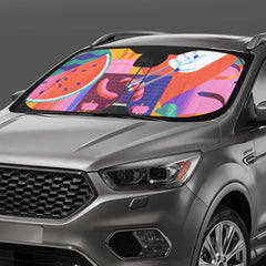 Melon Vibes Car Sun Shade