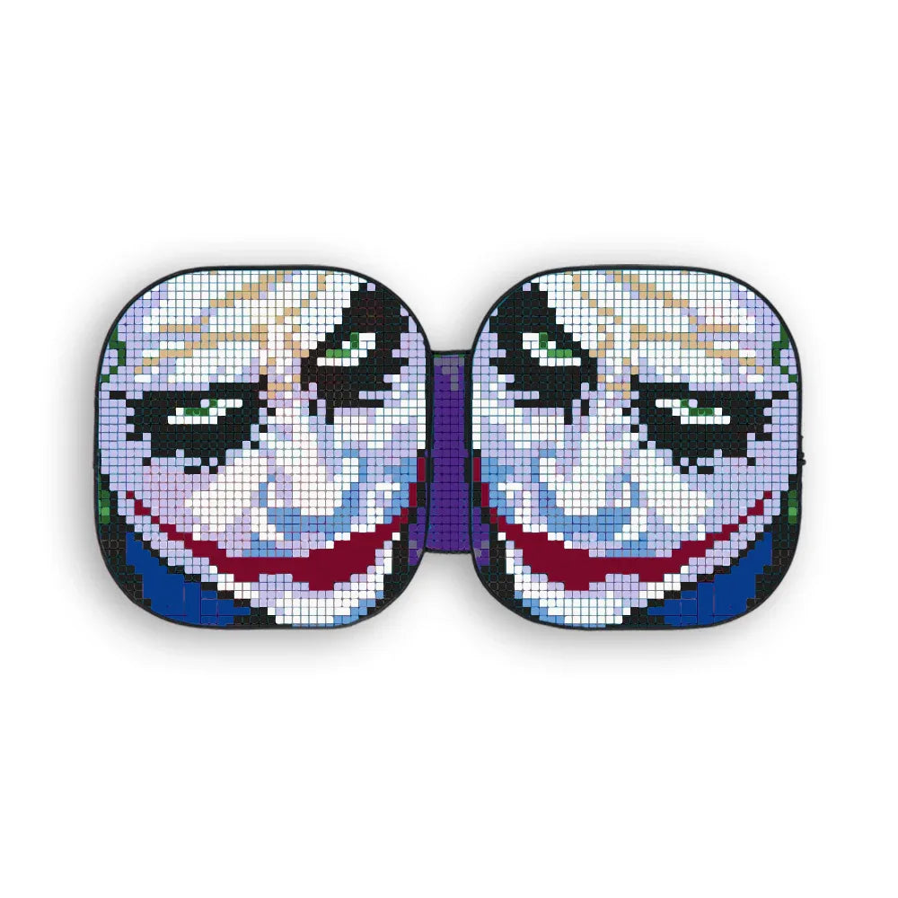 Pixel Joker Car Sun Shade