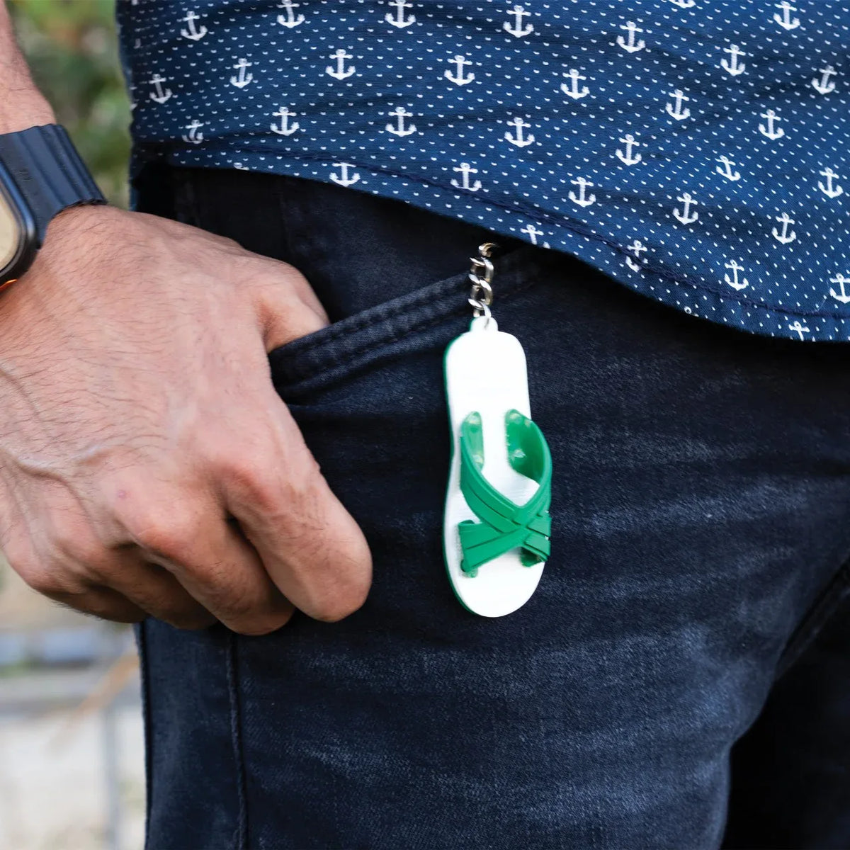 Green Egyptian Slipper Keychain – PIX Gift Store