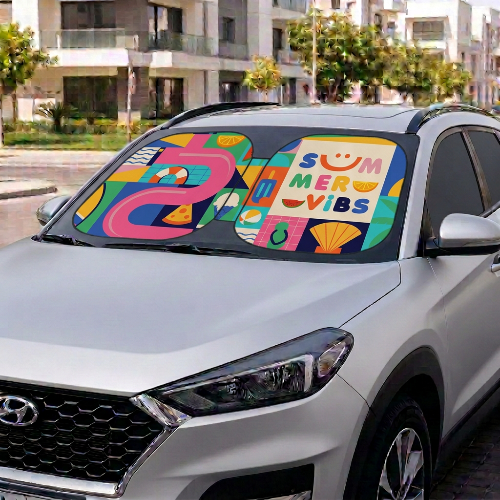 Summer Vibes Car Sun Shade