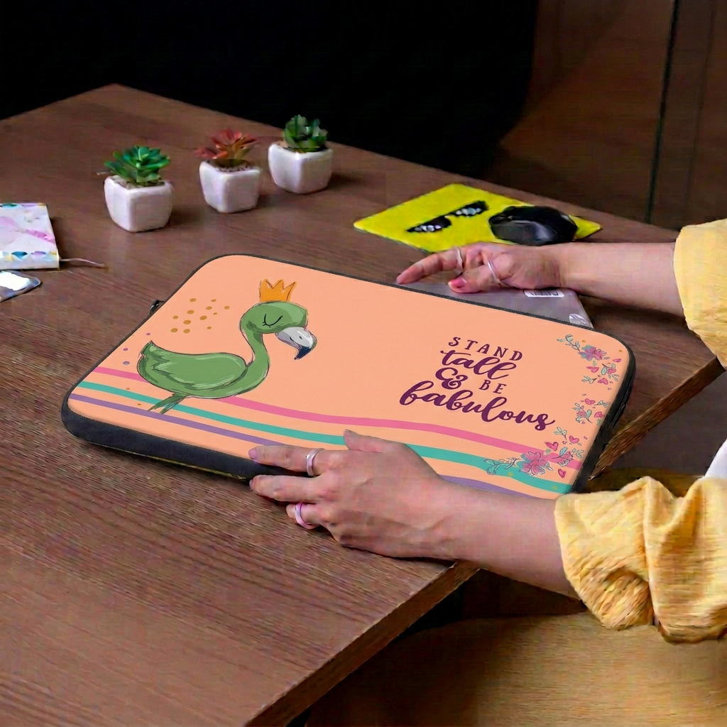 Green Flamingo Laptop Sleeve