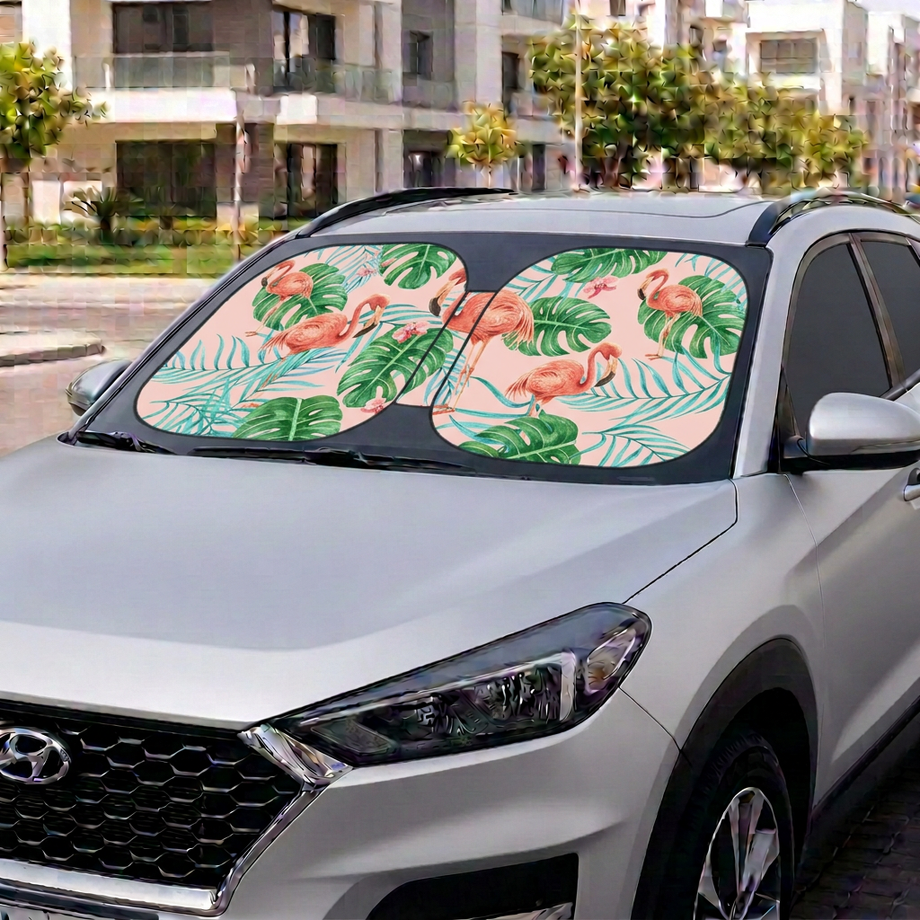 Orange Flamingo Sun Shade