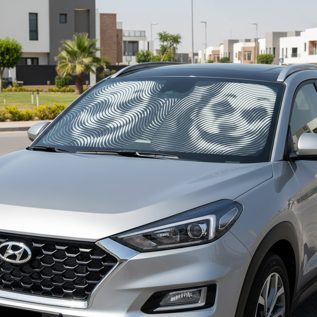 Charisma car sun shade on 2025 Hyundai Tucson in New Cairo