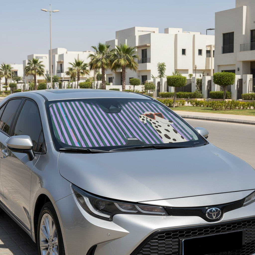 Dog Trip car sun shade on Toyota Corolla 2025 in New Cairo