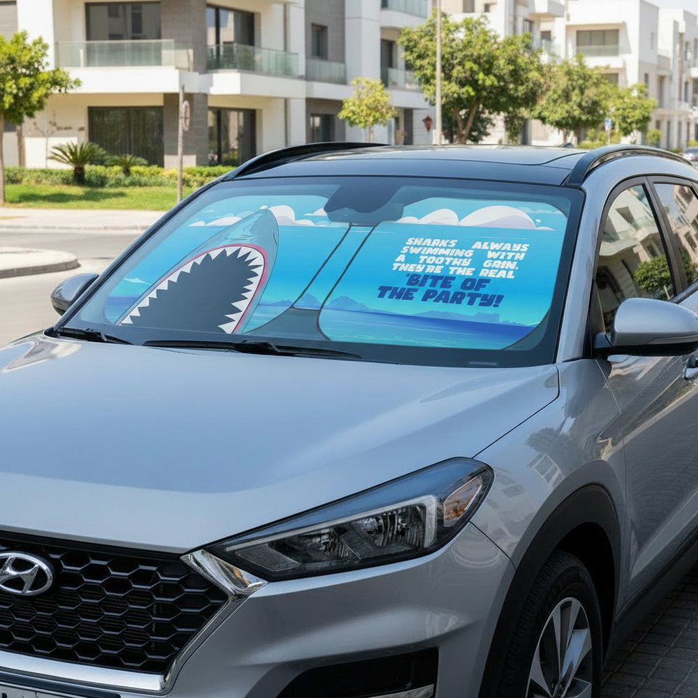 Shark car sun shade on 2025 Toyota Corolla in New Cairo