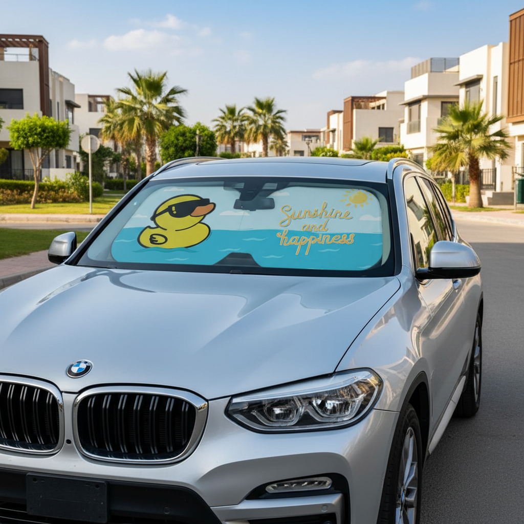 Sunny Duck car sun shade on BMW X3 2026 in New Cairo