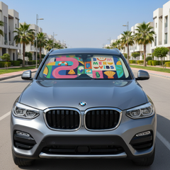 Summer Vibes car sun shade on BMW X3 2026 in New Cairo
