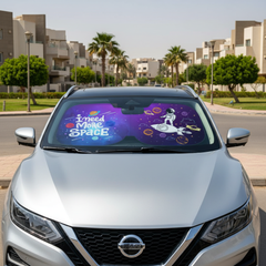 Spaceman car sun shade on Nissan Qashqai in New Cairo