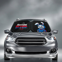 Smile Brings Good Luck Car Sun Shade